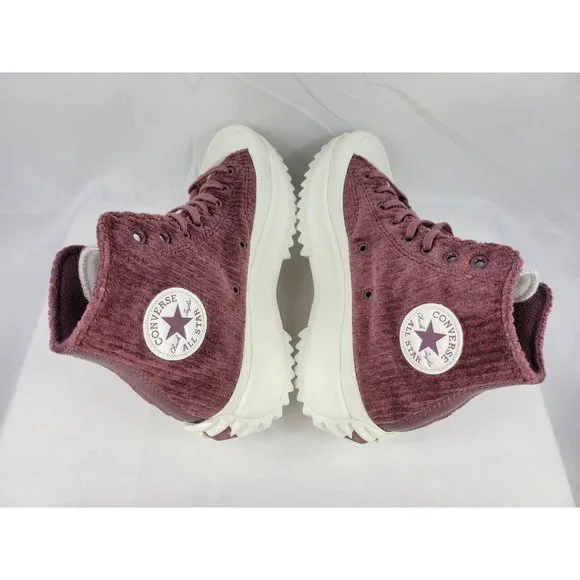 Converse Run Star Hike Platform High Stripe Knit Shoes Mens 8.5 Women 10 A03252C - Picture 7 of 8